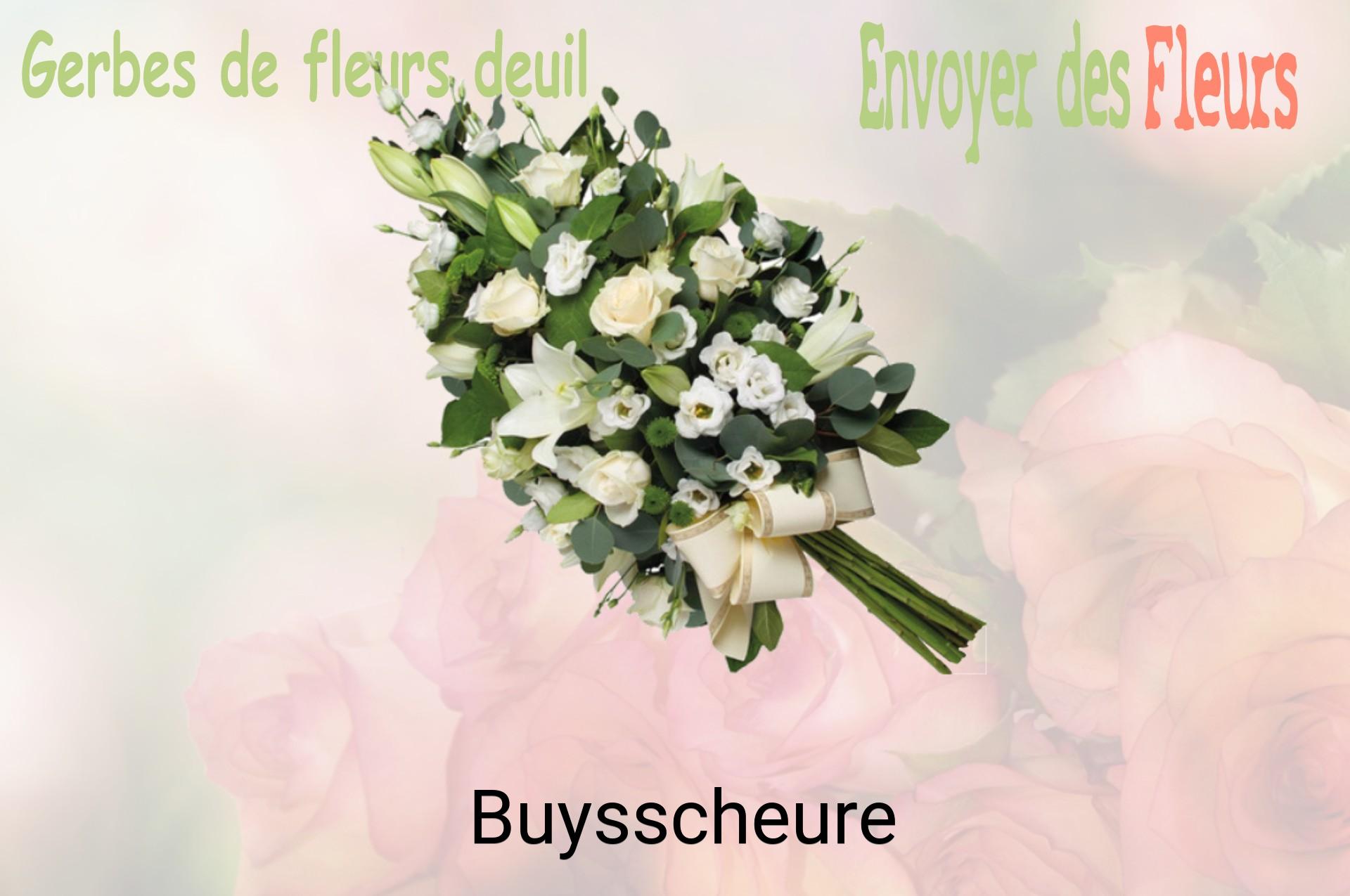 Gerbe de fleurs de deuil livrée à Buysscheure